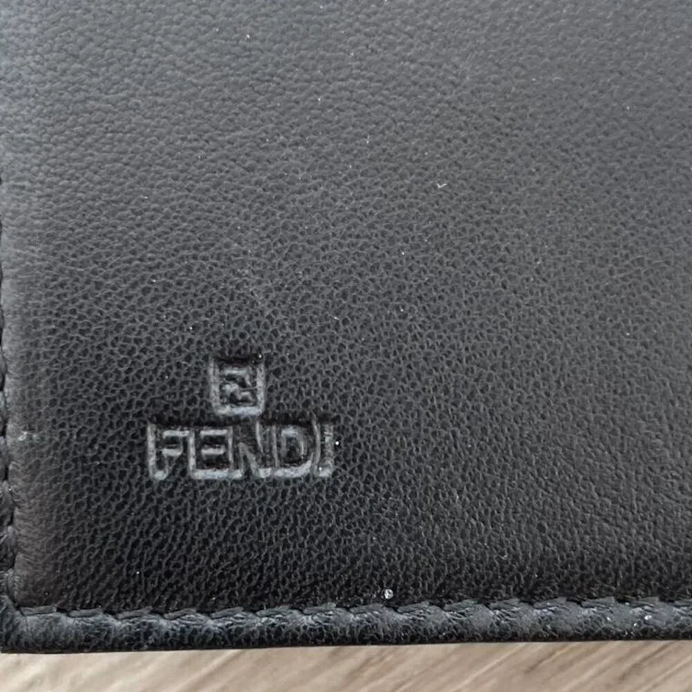 Fendi Ff Embossed Leather Wallet / Crossbody Bag- Rare & Discontinued